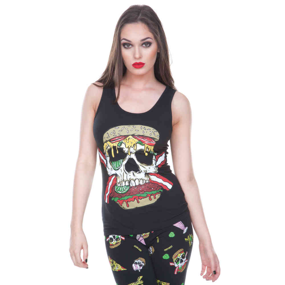Jawbreaker - Twisted Fast Food Burger Tanktop - Schwarz